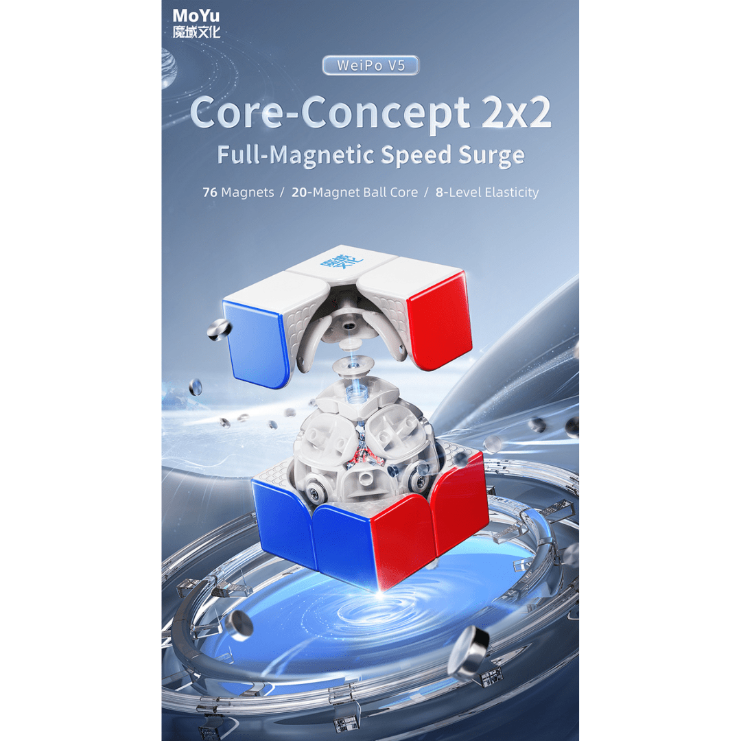Moyu Weipo V5 2x2 Speedcube Magnetic Ball Core UV - Speedcube NZ AU