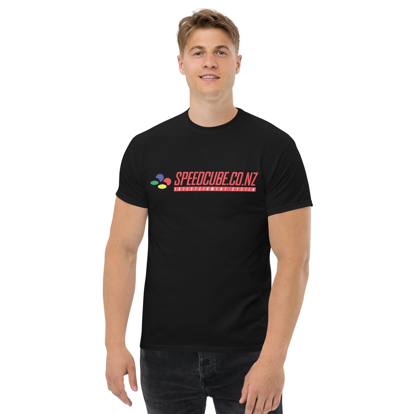 Speedcube.co.nz Super Retro T-Shirt Black - Speedcube New Zealand