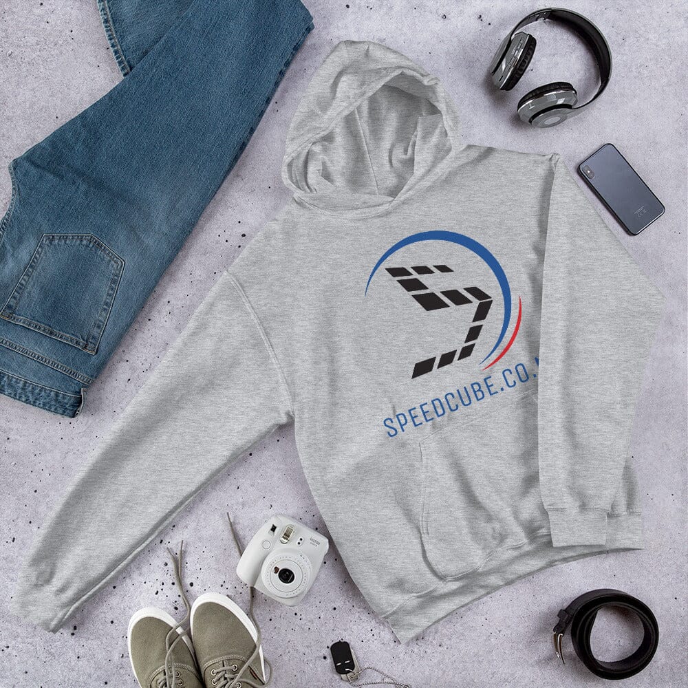 Speedcube.co.nz Team Logo Hoodie Grey - Speedcube New Zealand