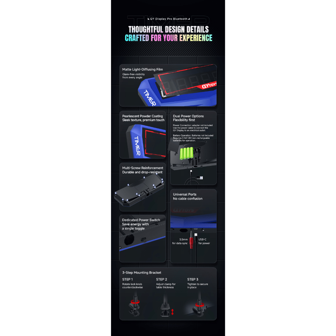 [Pre Order] - Qiyi Bluetooth Tournament Timer Display for Speedcubing - Speedcube NZ AU