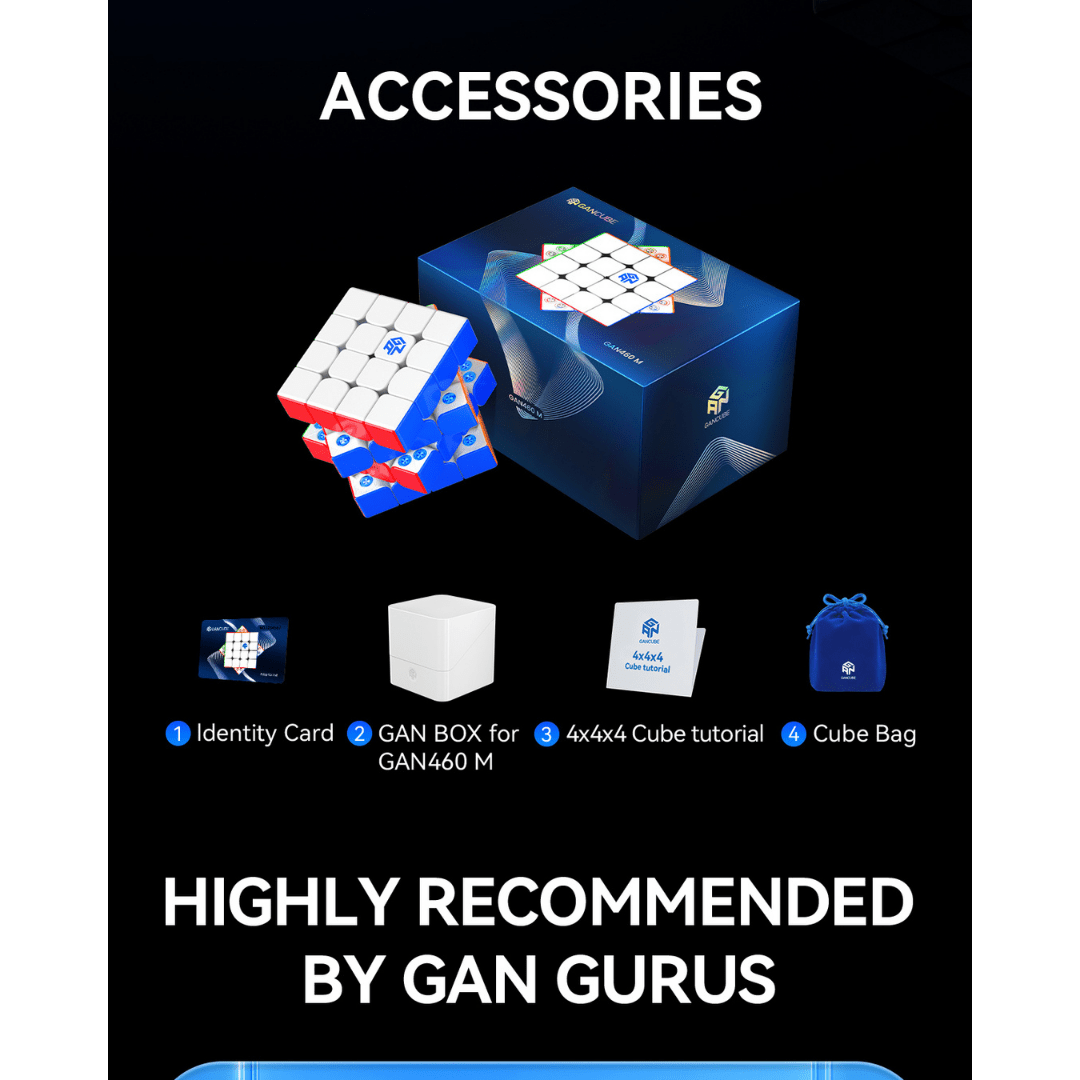 [Pre Order] - Gan 460 V2 UV magnetic 4x4 speedcube