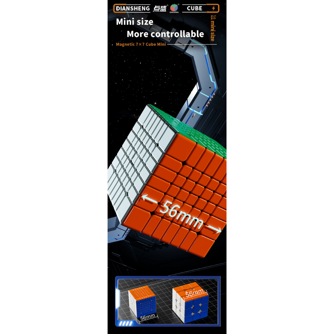 [Pre Order] - Diansheng SMC 56mm Mini Magnetic 7x7 Ball Core Speedcube
