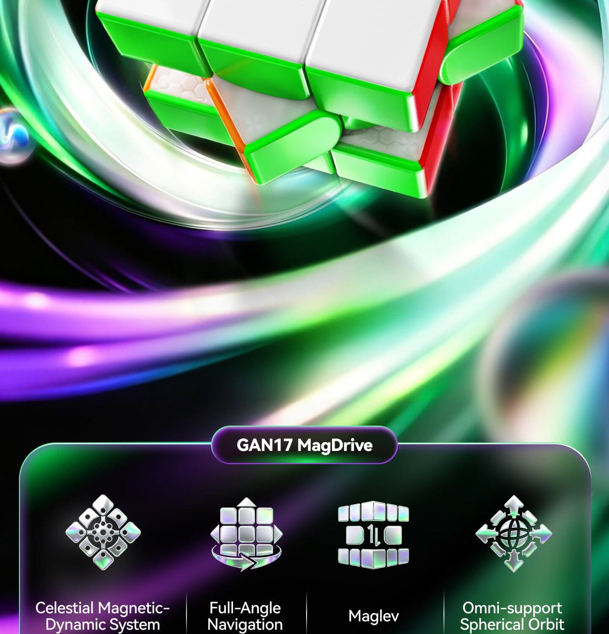 [Pre Order] - GAN17 MagDrive UV Magnetic 3x3 Speedcube - Speedcube NZ AU