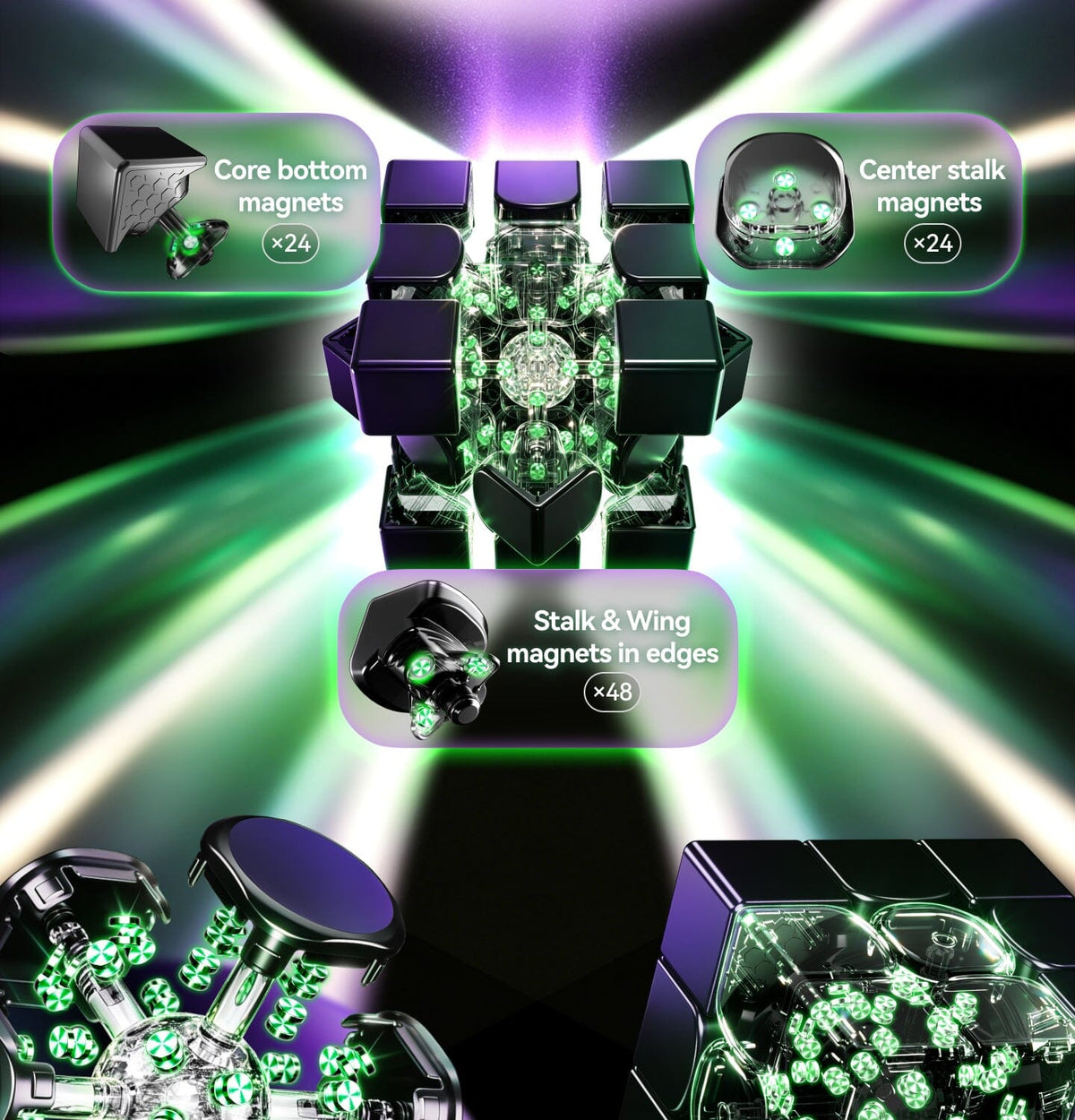 [Pre Order] - GAN17 MagDrive UV Magnetic 3x3 Speedcube - Speedcube NZ AU