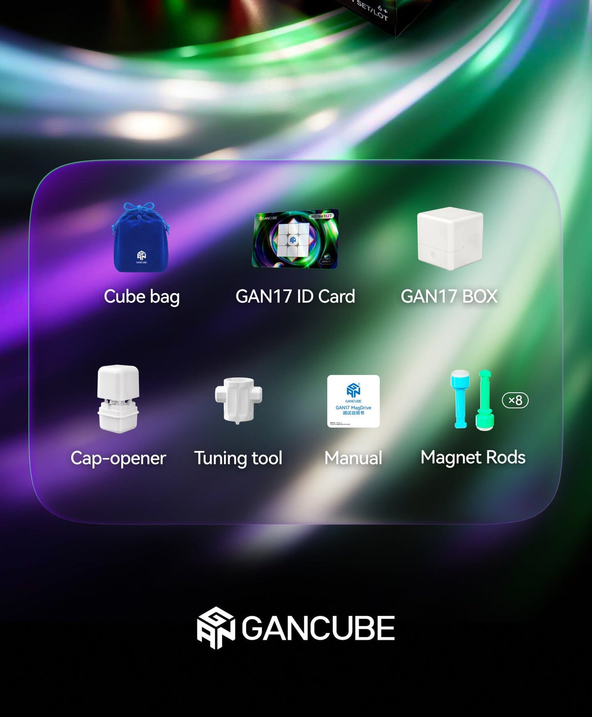 [Pre Order] - GAN17 MagDrive UV Magnetic 3x3 Speedcube - Speedcube NZ AU
