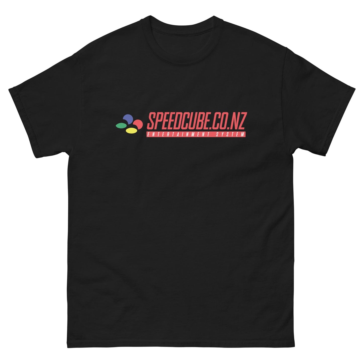 Speedcube.co.nz Super Retro T-Shirt Black - Speedcube New Zealand