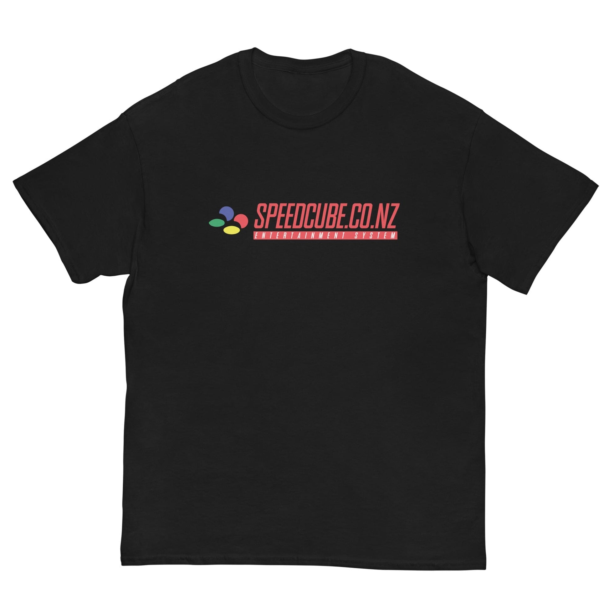 Speedcube.co.nz Super Retro T-Shirt Black - Speedcube New Zealand