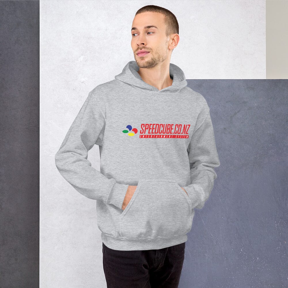 Speedcube.co.nz Super Retro Hoodie Grey - Speedcube New Zealand