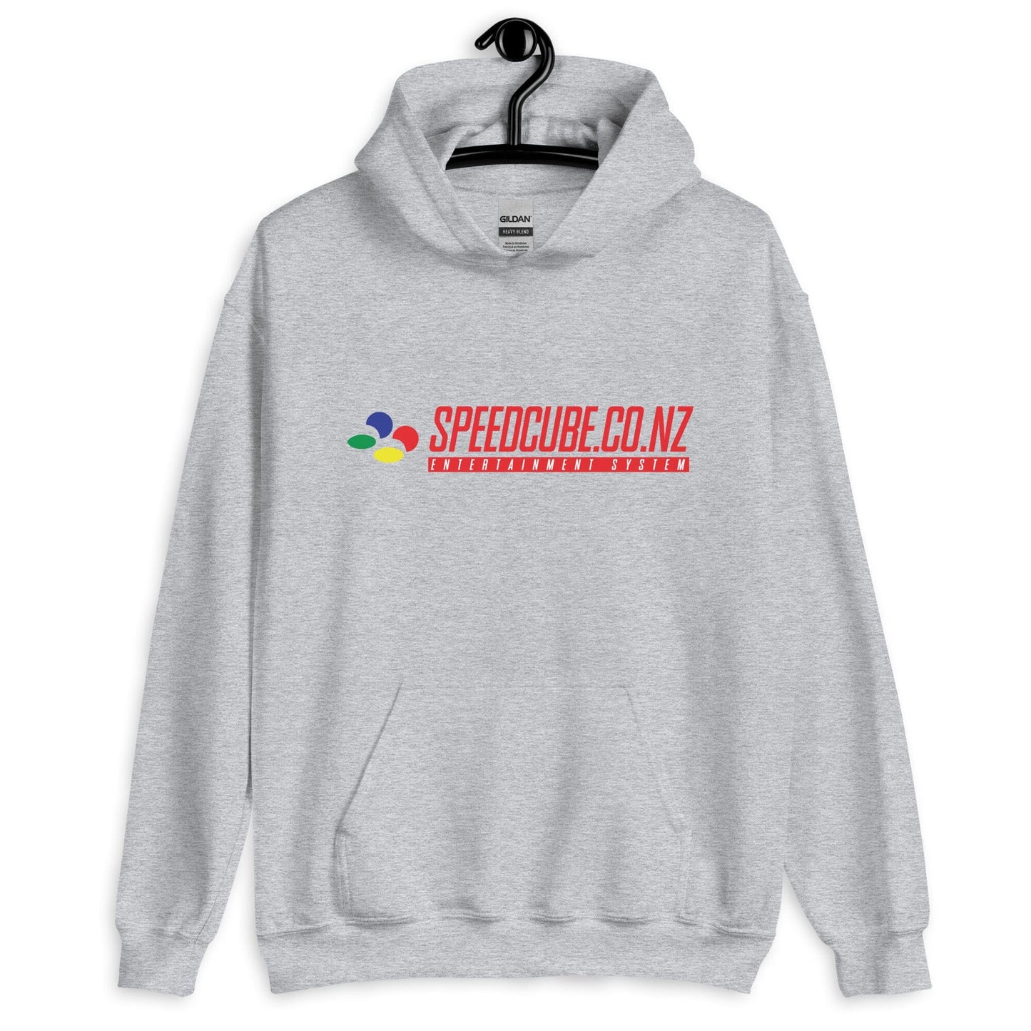 Speedcube.co.nz Super Retro Hoodie Grey - Speedcube New Zealand