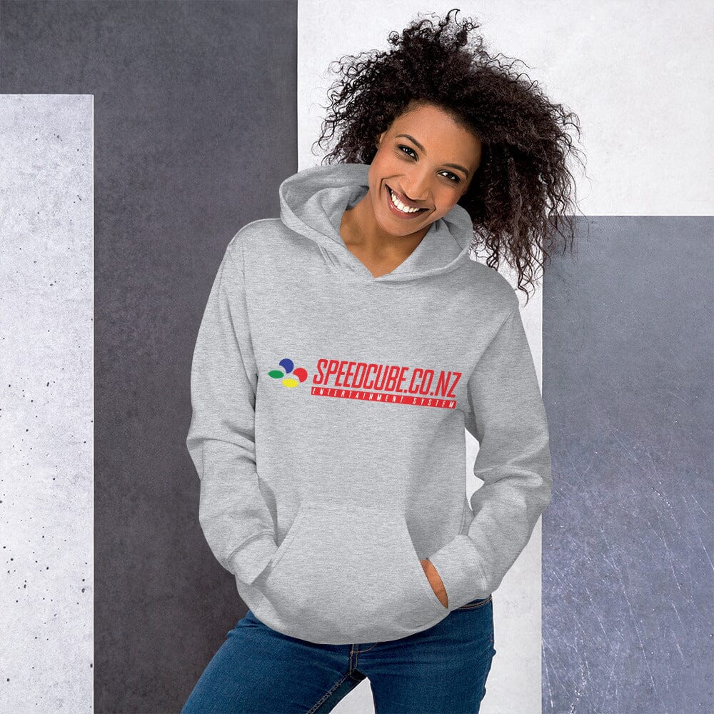 Speedcube.co.nz Super Retro Hoodie Grey - Speedcube New Zealand