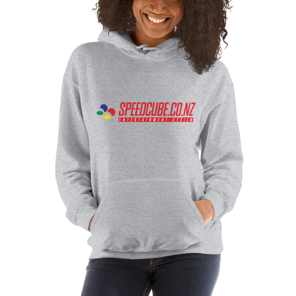 Speedcube.co.nz Super Retro Hoodie Grey - Speedcube New Zealand