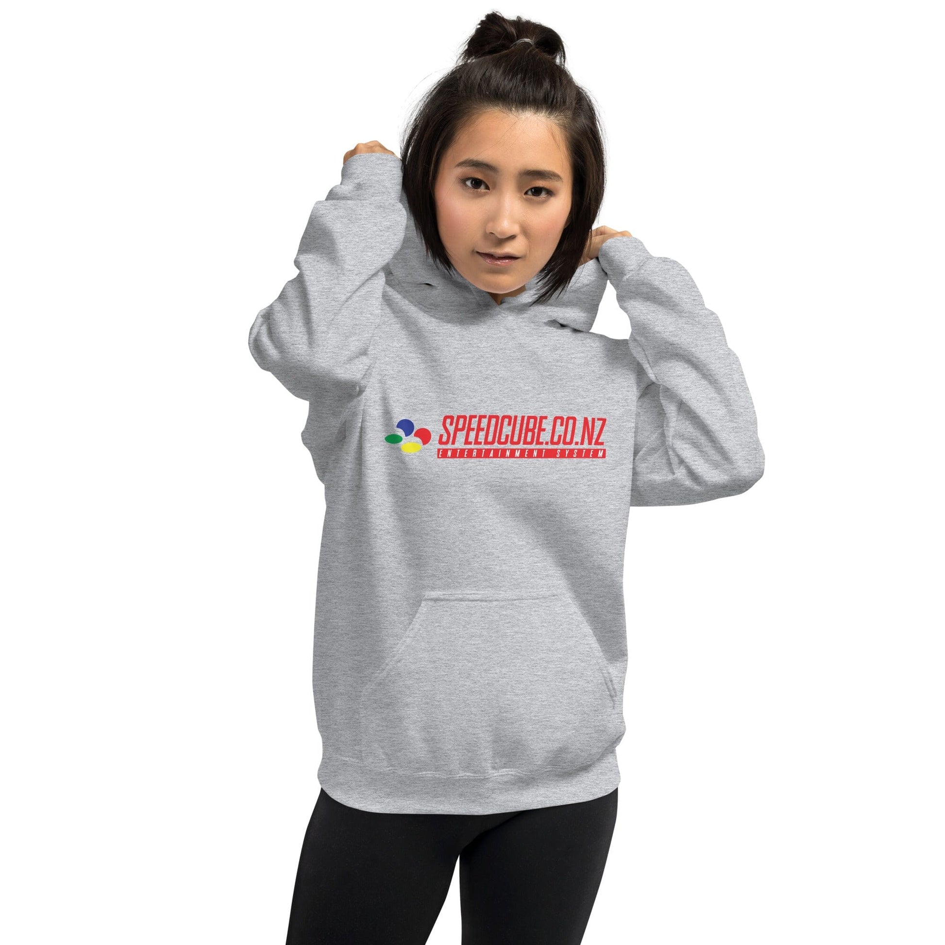 Speedcube.co.nz Super Retro Hoodie Grey - Speedcube New Zealand