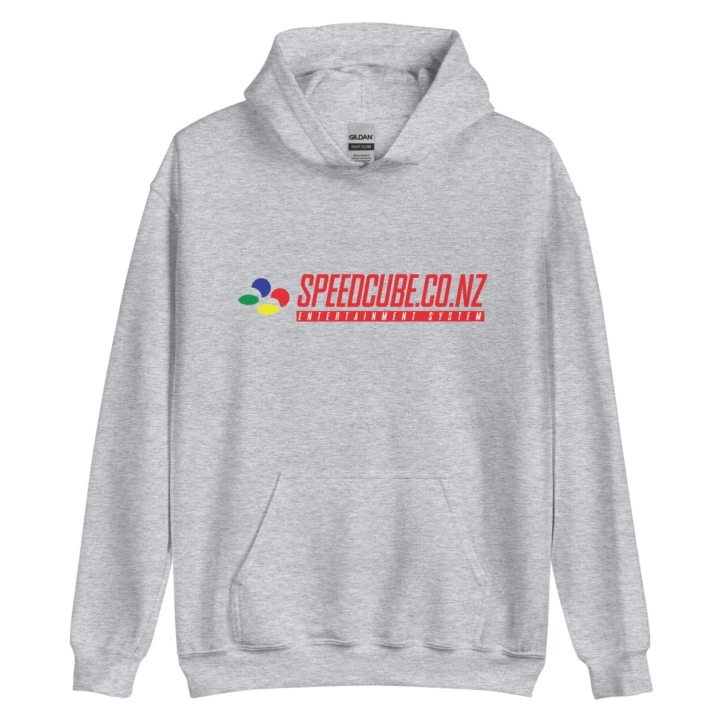 Speedcube.co.nz Super Retro Hoodie Grey - Speedcube New Zealand