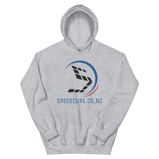 Speedcube.co.nz Team Logo Hoodie Grey - Speedcube New Zealand